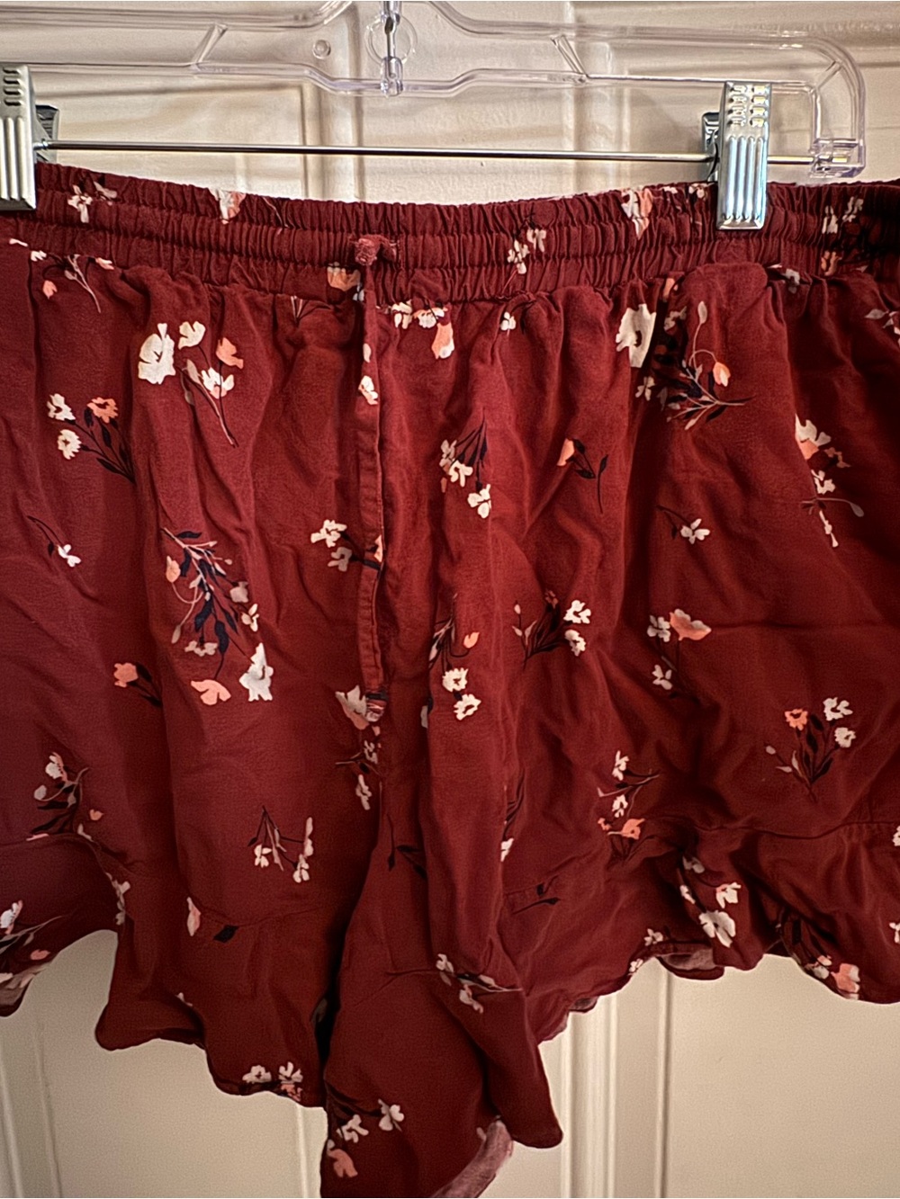 Mossimo Supply Co. Burgundy Floral Women’s Shorts
